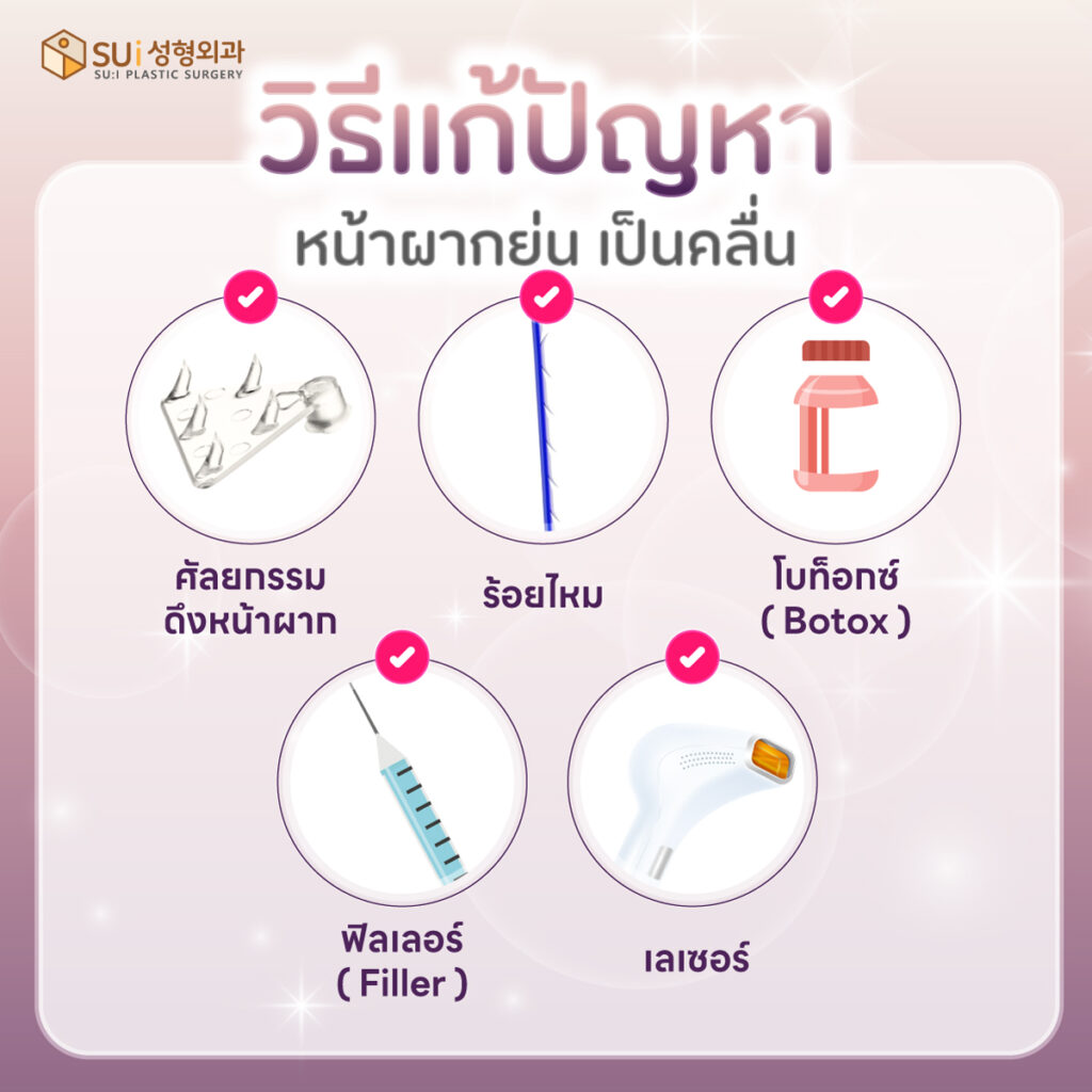 แนวทางการแก้ปัญหาหน้าผากย่น แต่ละวิธี