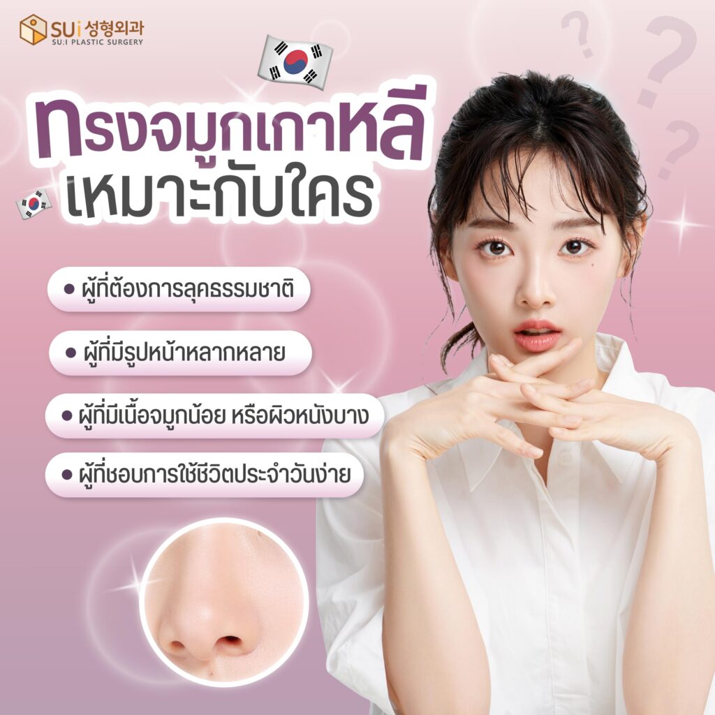 ทรงจมูกเกาหลีเหมาะกับใคร