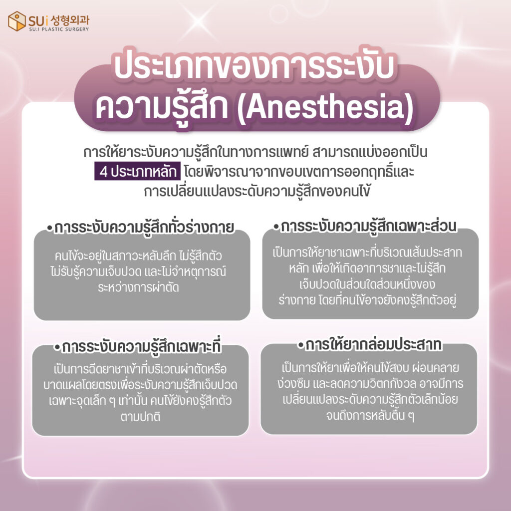 ประเภทยาที่ใช้โดยวิสัญญีแพทย์